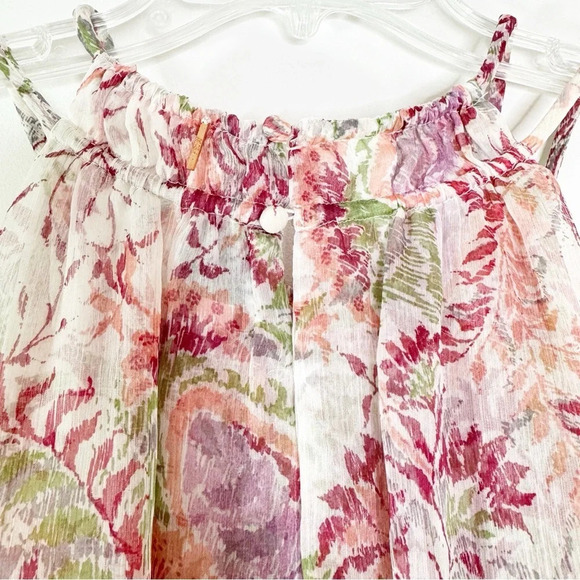 Misa Angelina Floral Drop Waist Maxi Halter Dress Flowy Feminine Size M/L NWT - Picture 7 of 13